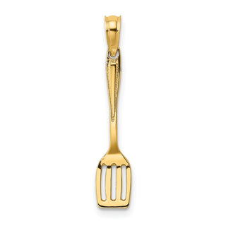 14k Yellow Gold 3-D Polished Spatula Pendant