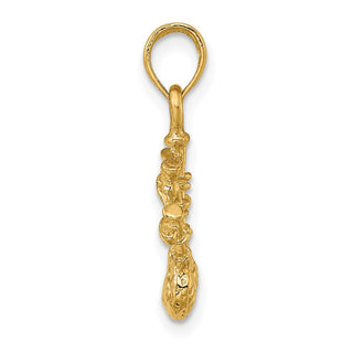 14k Yellow Gold 3-D Bagpipes Pendant