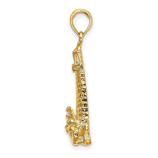 14k Yellow Gold Lighthouse w/Wave Pendant K7410