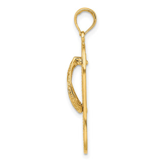 14k Yellow Gold Multi Starfish Flip-Flop Pendant