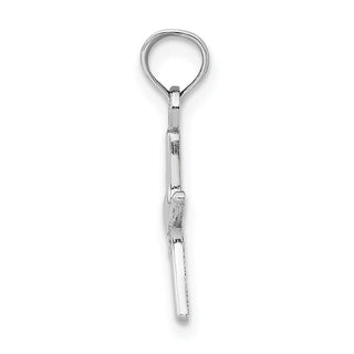 14k White Gold Polished Mini Dancing Starfish w/Bail Pendant