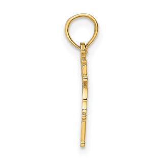 14k Yellow Gold I Heart Dolphins w/Dolphin Pendant