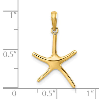 14k Yellow Gold Dancing Starfish w/Bail Pendant