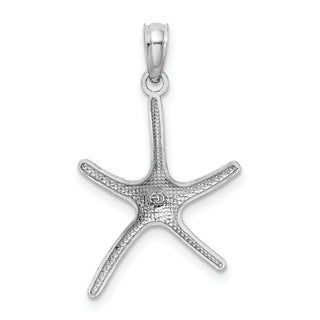 14k White Gold Dancing Starfish w/Bail Pendant