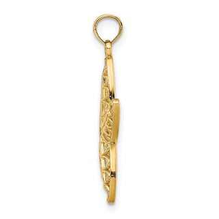 14k Yellow Gold Cut-Out Starfish Pendant