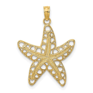 14k Yellow Gold Cut-Out Starfish Pendant