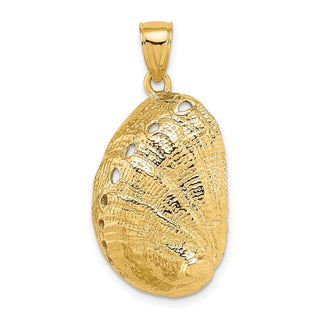 14k Yellow Gold 2-D Abalone Shell Pendant K7794
