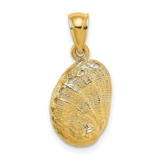 14k Yellow Gold 2-D Abalone Shell Pendant K7795