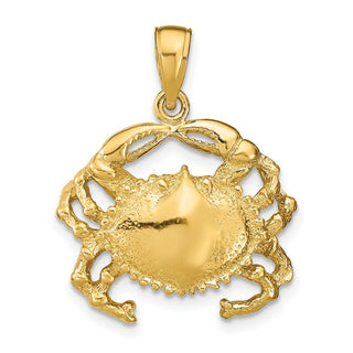 14k Yellow Gold Crab Pendant K7806