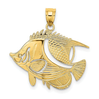 14k Yellow Gold Fish Pendant K7807