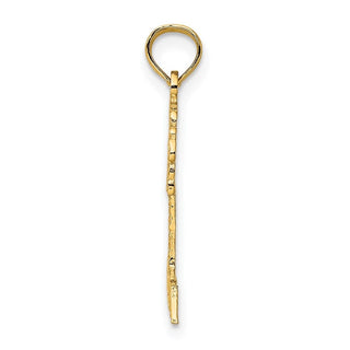14k Yellow Gold Flat Florida Under Palm Tree Pendant