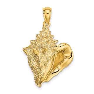 14k Yellow Gold 2-D Conch Sell Pendant