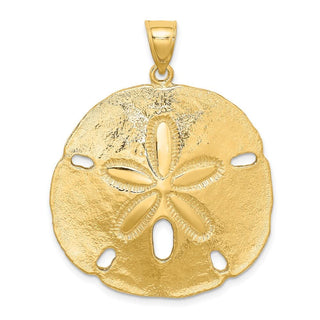 14k Yellow Gold Polished Sand Dollar Pendant K7916