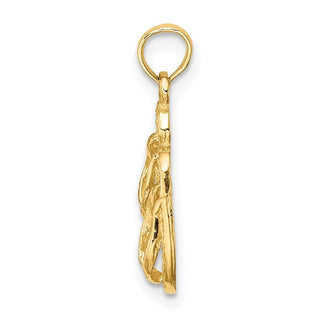 14k Yellow Gold Sanibel Island Double Flip-Flop Charm