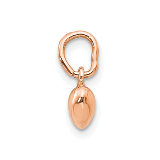 14k Rose Gold Rose Polished 3-D Puffed Heart Charm K794
