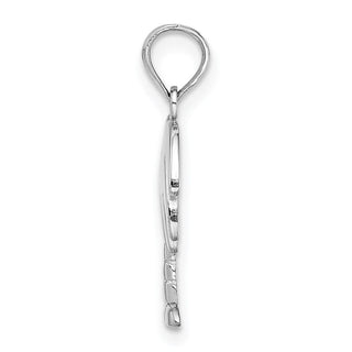 14k White Gold Charleston Palm Tree Pendant