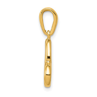 14k Yellow Gold Polished Heart Pendant K803