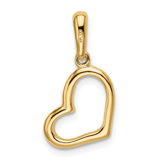 14k Yellow Gold Polished Heart Pendant K803