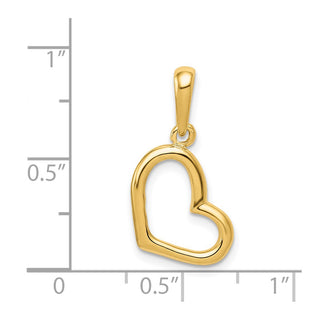 14k Yellow Gold Polished Heart Pendant K803