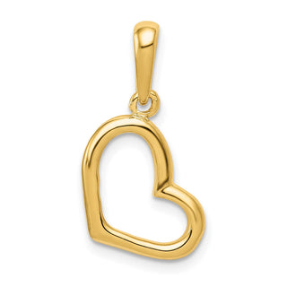 14k Yellow Gold Polished Heart Pendant K803