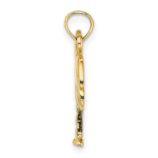 14k Yellow Gold Polished Charleston Palm Tree Pendant