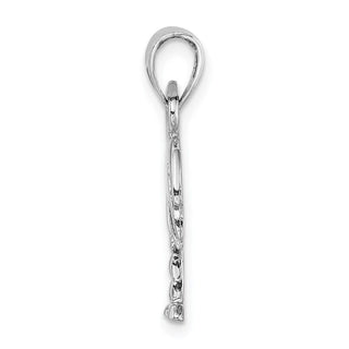 14k White Gold Polished Charleston Palm Tree Pendant