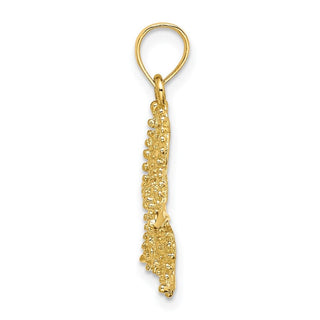 14k Yellow Gold Beaded Starfish Pendant K8067