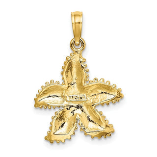14k Yellow Gold Beaded Starfish Pendant K8067