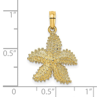 14k Yellow Gold Beaded Starfish Pendant K8067