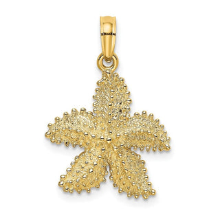 14k Yellow Gold Beaded Starfish Pendant K8067