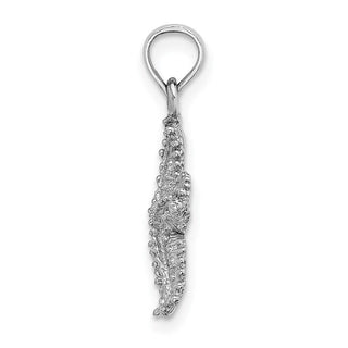 14k White Gold Starfish w/Beaded Texture Pendant