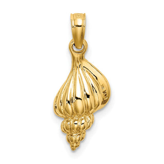 14k Yellow Gold 3-D Mini Precious Wentletrap Shell Pendant