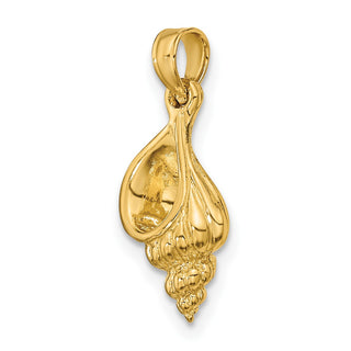 14k Yellow Gold 3-D Mini Precious Wentletrap Shell Pendant