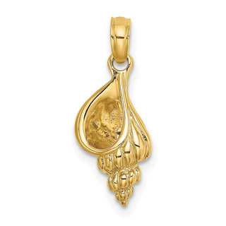 14k Yellow Gold 3-D Mini Precious Wentletrap Shell Charm