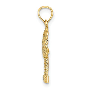 14k Yellow Gold 2-D Palm Tree Pendant
