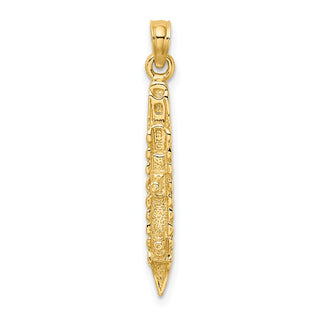 14k Yellow Gold 3-D Polished Cruise Ship Charm K8226