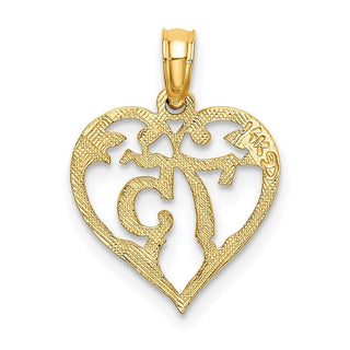 14k Yellow Gold 75 In Heart Pendant