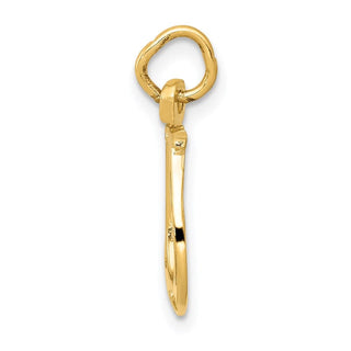 14k Yellow Gold Solid Polished Horseshoe Charm