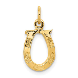 14k Yellow Gold Solid Polished Horseshoe Charm