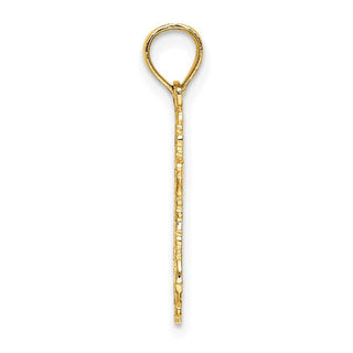 14k Yellow Gold Star Of David Pendant K8355