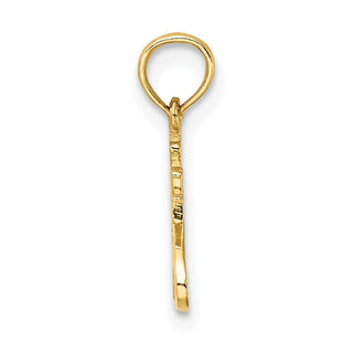 14k Yellow Gold Polished and Engraved Try Jesus Pendant