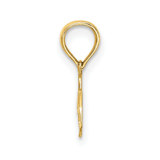 14k Yellow Gold Engraved Mini Star Of David Pendant