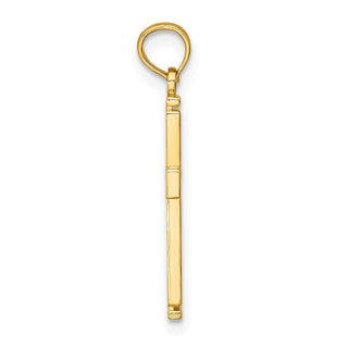 14k Yellow Gold Cut-out Cross Pendant K8429