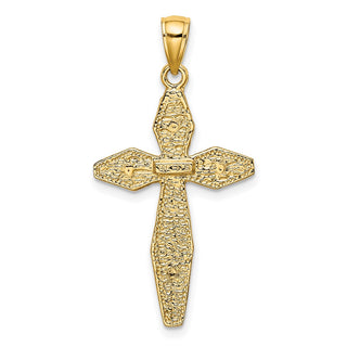 14k Yellow Gold 2-D Polished Crucifix Pendant