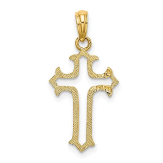 14k Yellow Gold Cut-Out Cross Pendant