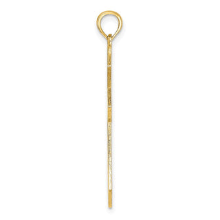 14k Yellow Gold Filigree Cross Pendant K8491
