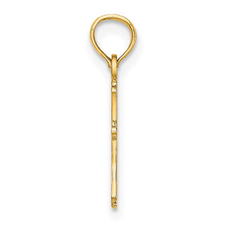 14k Yellow Gold Textured Mini Cross Pendant