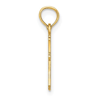 14k Yellow Gold Textured Mini Cross Pendant