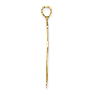 14k Yellow Gold Arrow Tip Cross with Cross Accents Pendant