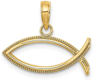 14k Yellow Gold Ichthus Pendant